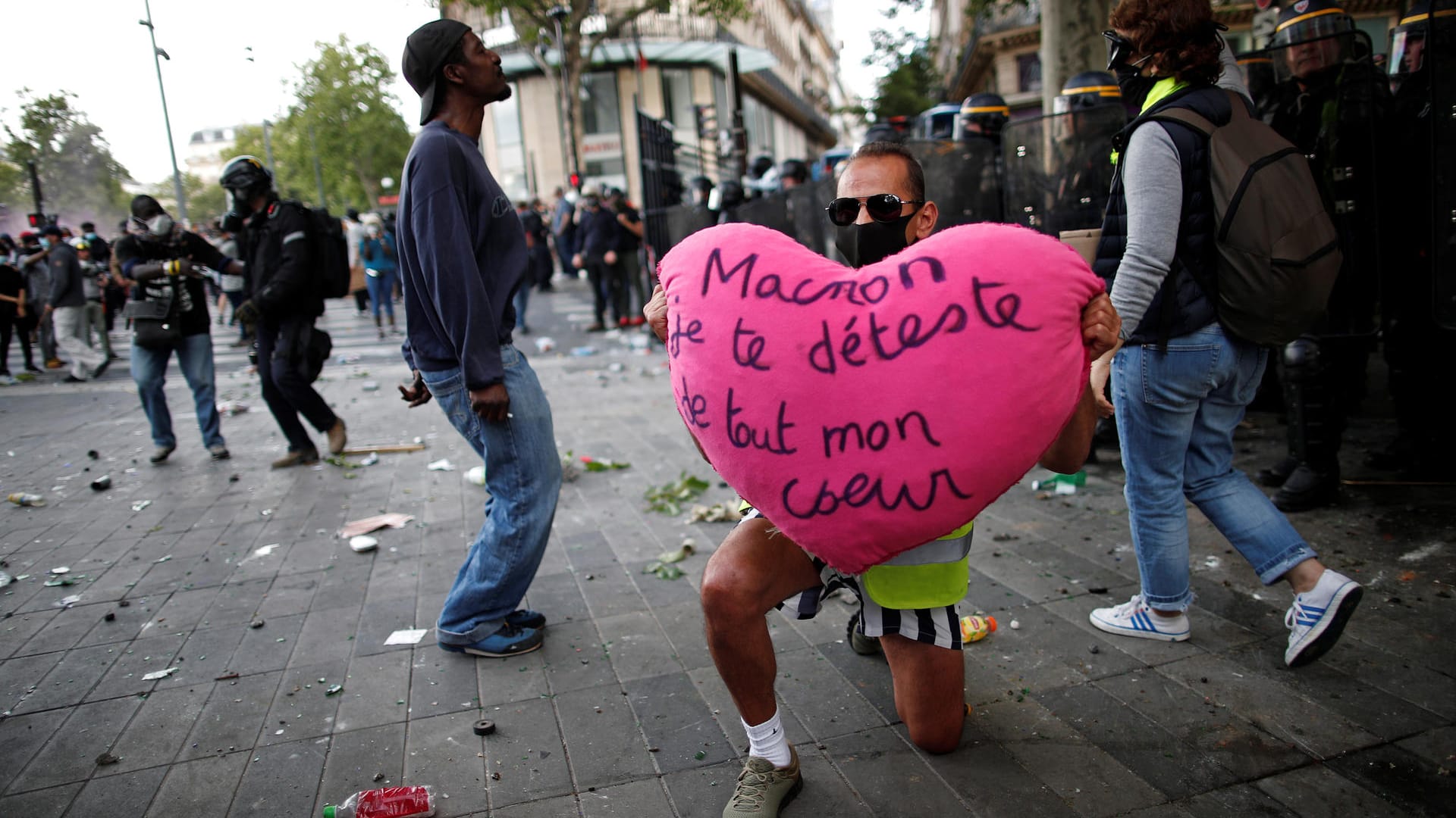 Protest against police brutality in Paris