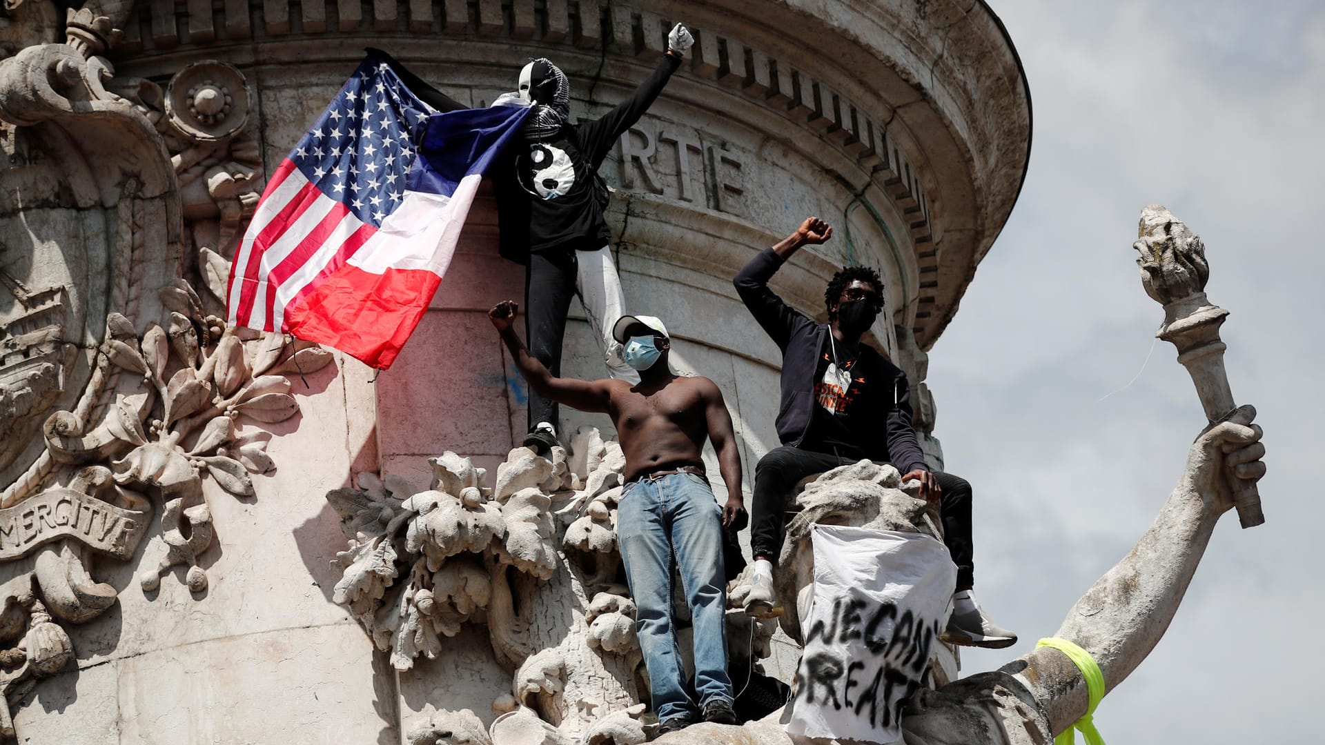 Protest against police brutality in Paris