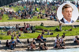 Das Isarufer in München am vergangenen Wochenende: Viele Menschen können den Sommer trotz Corona-Krise genießen.