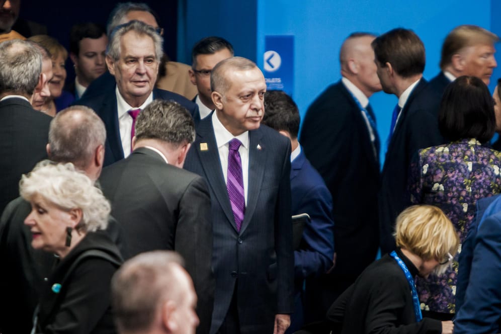 Recep Tayyip Erdogan beim Nato-Gipfel in London: Die Türkei blockiert geheime Verteidigungspläne der Nato für Osteuropa. (Archivfoto)