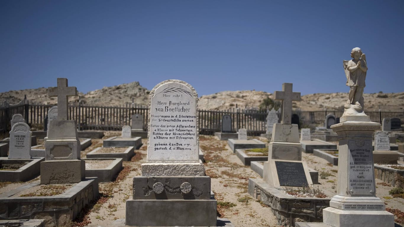 Auf dem deutschen Kolonialfriedhof in Lüderitz, Namibia, sind Angehörige der sogenannten Schutztruppe begraben.