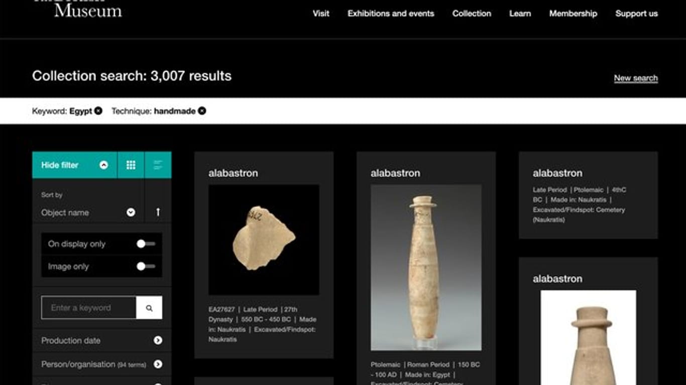 Das British Museum lässt sich auch online besuchen.