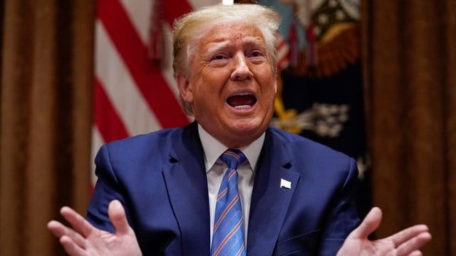 "Das übergeordnete Ziel ist, dass wir Recht und Ordnung wollen", sagt Donald Trump. "Das übergeordnete Ziel ist, dass wir Recht und Ordnung wollen", sagt Donald Trump.