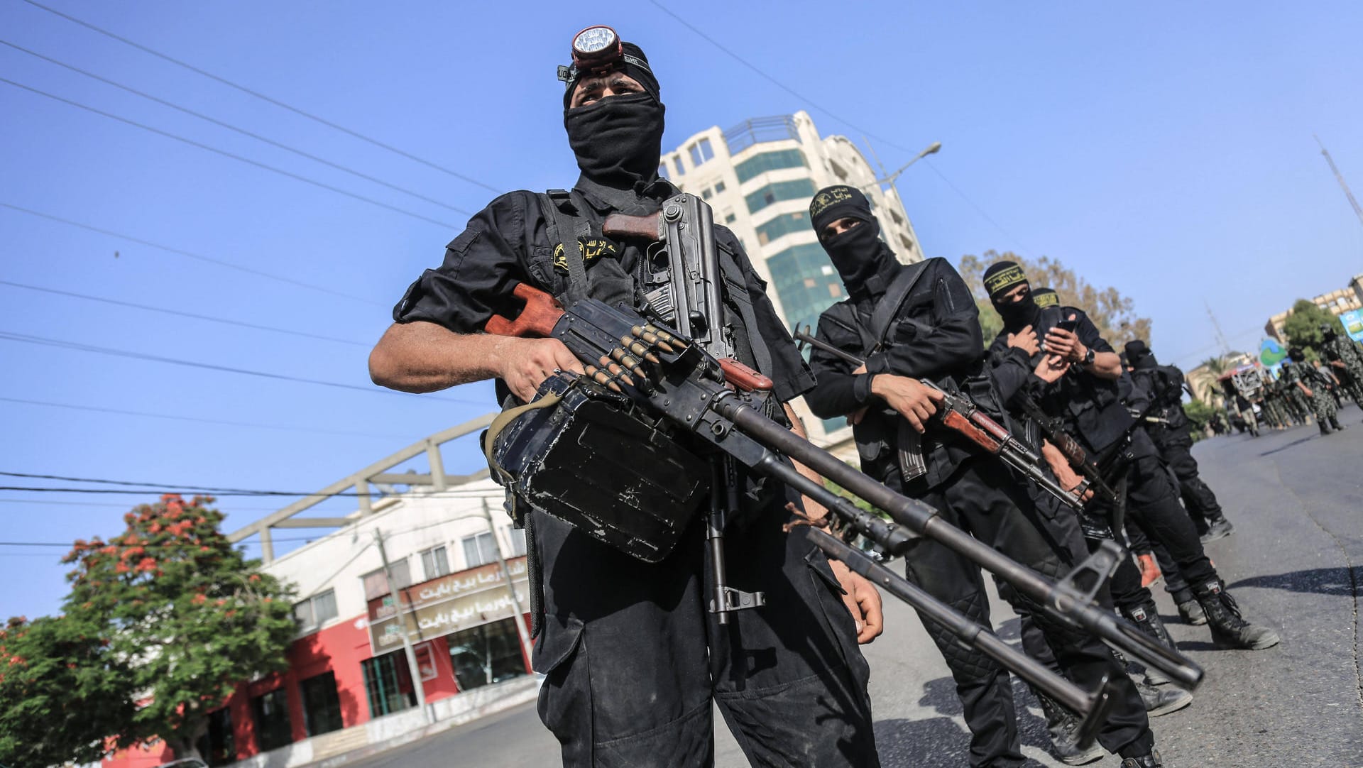 Soldaten des palästinensischen Militärs: Ein Raketenangriff aus dem Gazastreifen führte zu einem Gegenschlag Israels.