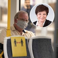 Ein Pendler in einem Bus (Symbolbild): Einige Berufsanfänger werfen den Älteren vor, in der Corona-Krise ihre Karrierechanchen zu behindern.