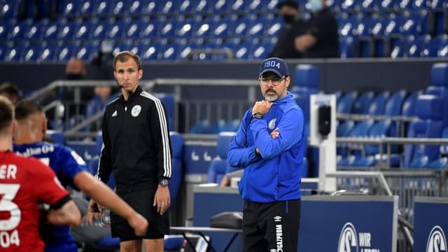 Schalke-Trainer David Wagner schreibt die Europapokal-Teilnahme ab. Schalke-Trainer David Wagner schreibt die Europapokal-Teilnahme ab.