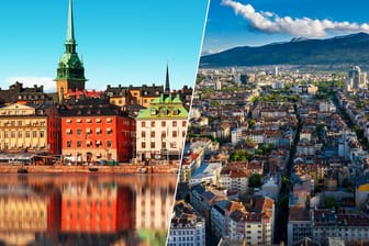 Blick auf die Stadt Sofia und die Stadt Stockholm