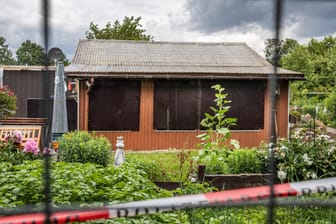 Missbrauchsfall Münster: Die Laube in einer Kleingartenkolonie am Stadtrand von Münster ist einer der Tatorte in dem Missbrauchsfall.