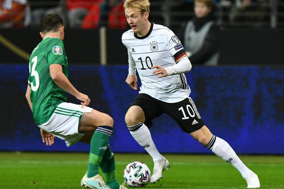 Julian Brandt in Aktion: Gegen Nordirland bestritt die deutsche Nationalmannschaft im November 2019 ihr letztes Qualifikationsspiel.