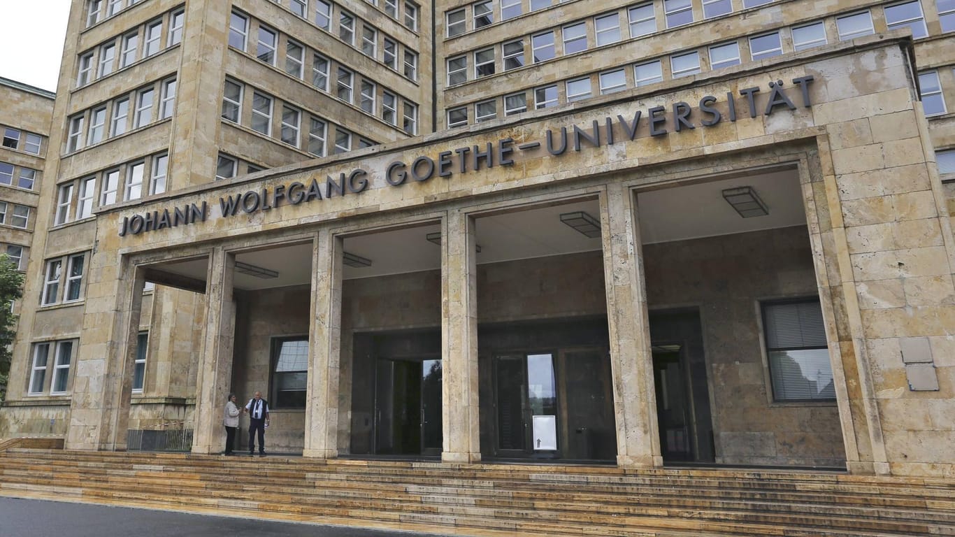 Das Hauptgebäude Goethe in Frankfurt am Main: Räumlichkeiten des Allgemeinen Studierendenausschusses der Hochschule wurden am Mittwoch durchsucht.