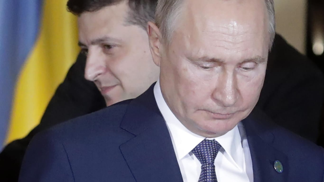 Ukraines Präsident Selenskyj und sein russischer Kollege Putin: Der Konflikt zwischen den beiden Ländern hält an – die EU greift mit der Verlängerung der Sanktionen ein. (Archivfoto)