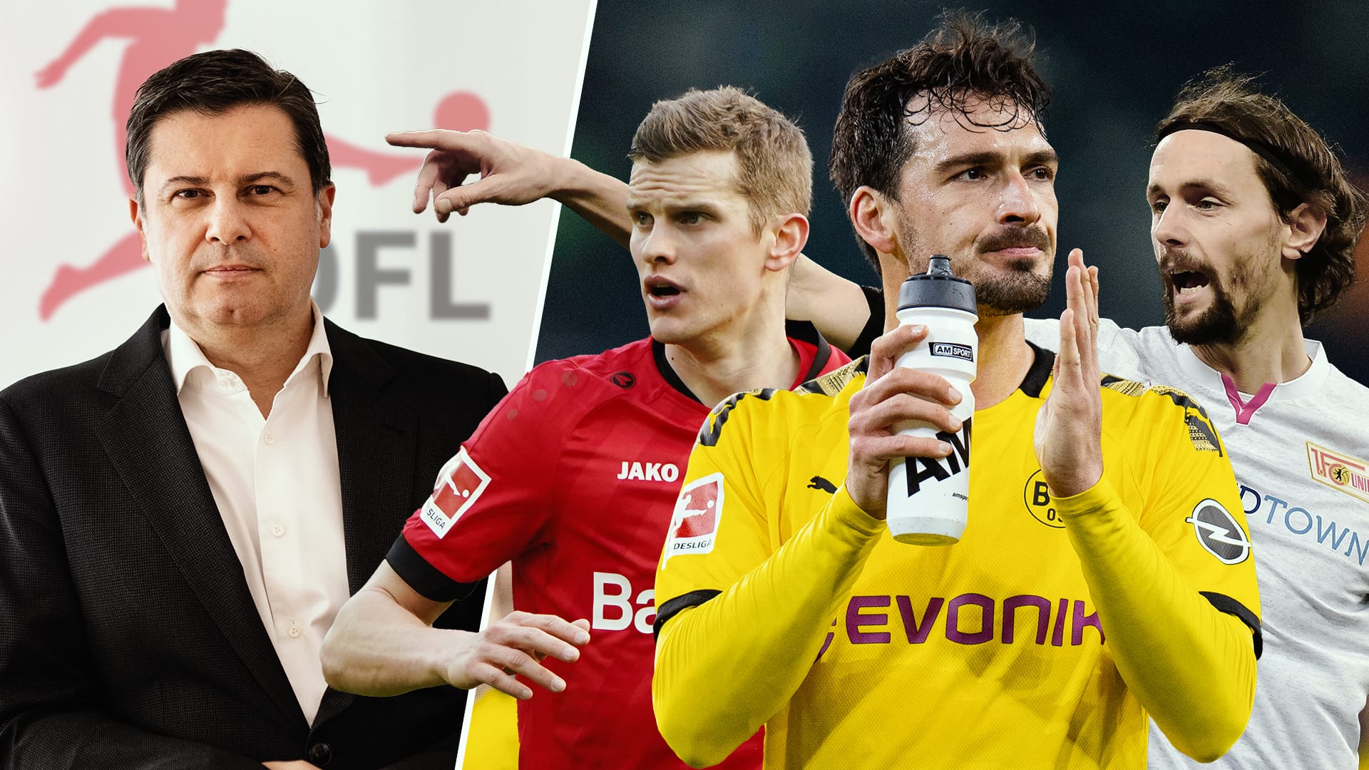 Neven Subotic, Mats Hummels, Sven Bender (v. l.) und ihre Mitstreiter wollen sich mit dem neuen Bündnis einen Platz am Tisch mit DFL-Boss Christian Seifert und den Vereinen erkämpfen.