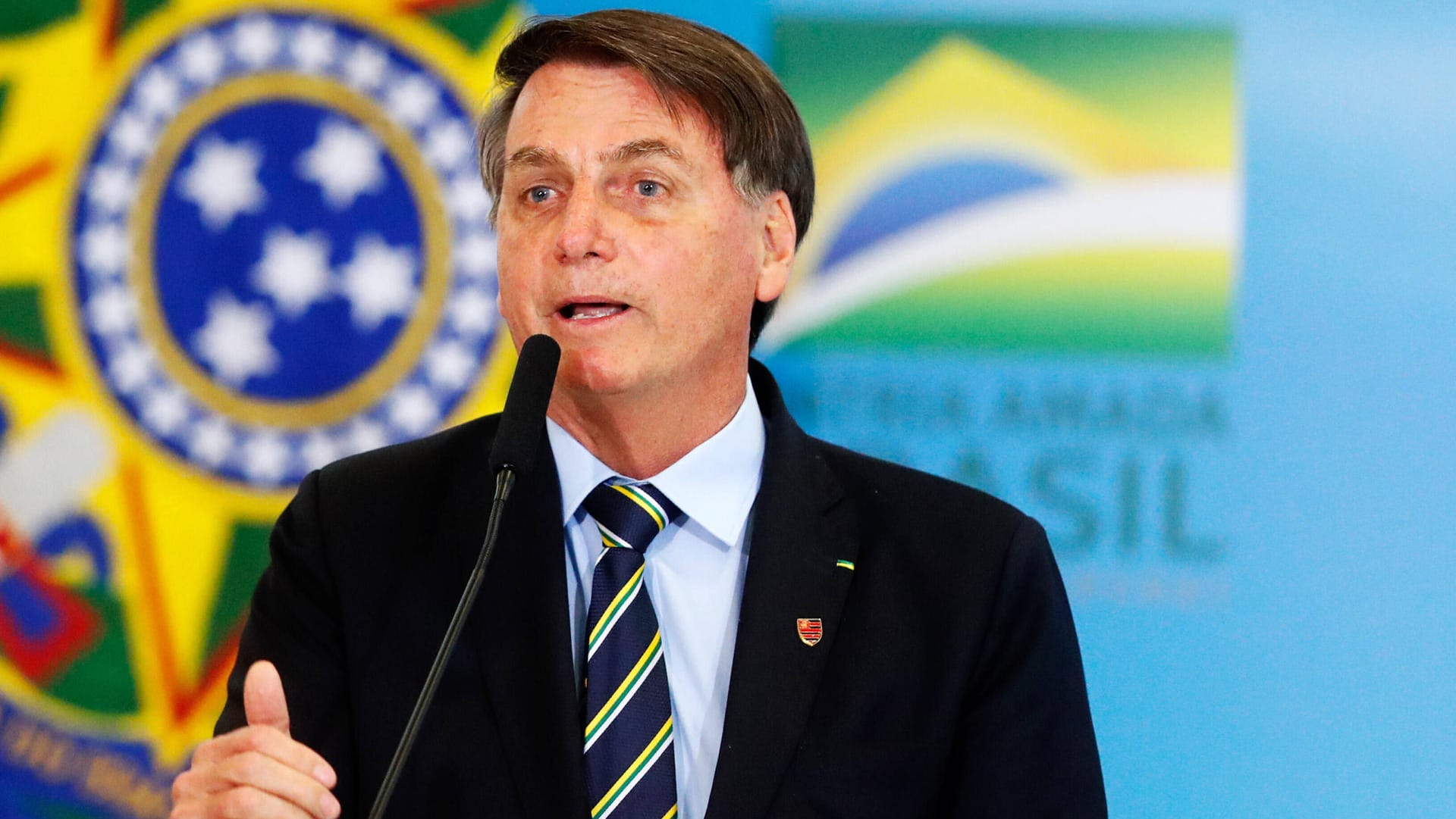 Jair Bolsonaro: Der brasilianische Präsident hat den ehemaligen Schauspieler Mário Frias zum Kulturstaatsminister ernannt. Jair Bolsonaro: Der brasilianische Präsident hat den ehemaligen Schauspieler Mário Frias zum Kulturstaatsminister ernannt.