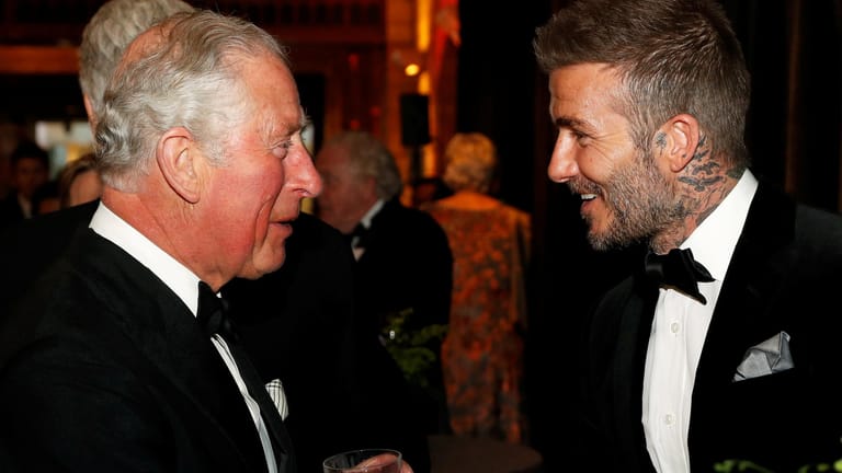 Prinz Charles und David Beckham: Sie und viele andere teilten Vatertagsgrüße.