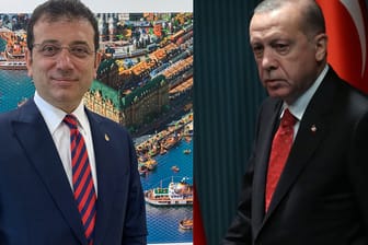 Politische Rivalen in der Türkei: Der Istanbuler Bürgermeister Ekrem Imamoglu und der türkische Präsident Recep Tayyip Erdogan.