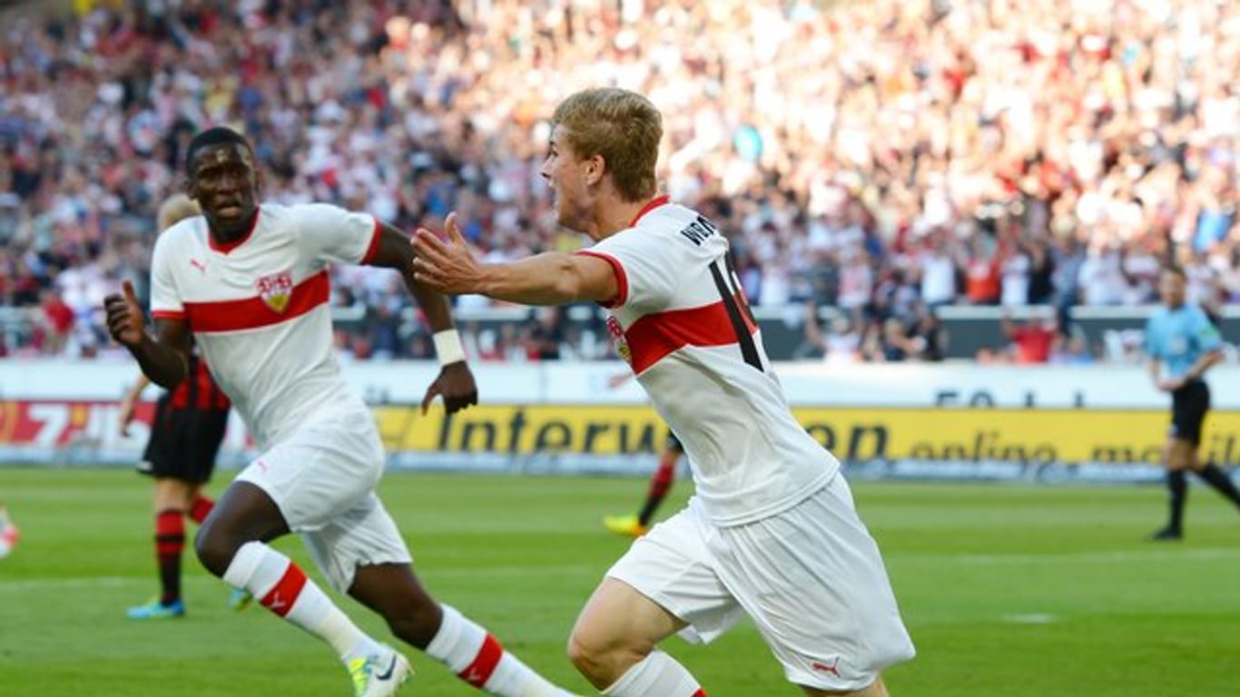 Früher beim VfB Stuttgart, bald beim FC Chelsea Teamkollegen: Timo Werner (r) und Antonio Rüdiger.