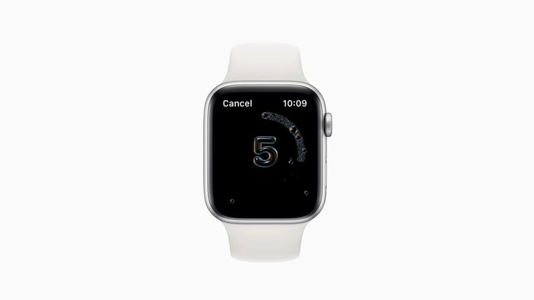 Die Apple Watch erkennt bald, wenn sich der Nutzer die Hände wäscht und aktiviert einen Timer.