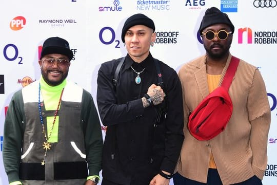 Die Hip-Hop-Band Black Eyed Peas (l-r), Apl.