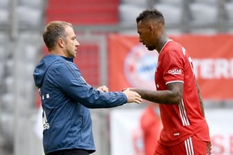 Erfolgs-Duo: Bayern-Coach Hansi Flick und Jérôme Boateng.