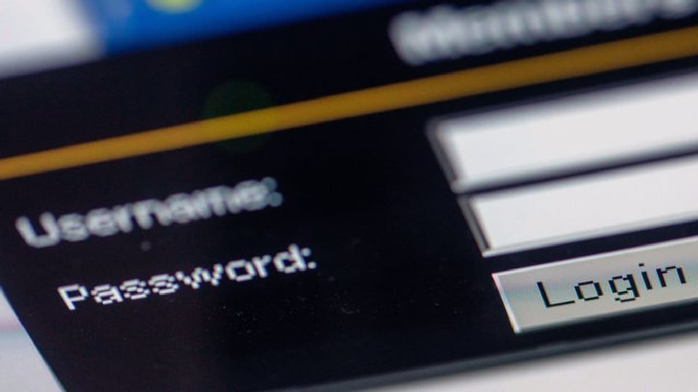 Das Abfragefenster für Username und "Password" auf einer Internetseite.