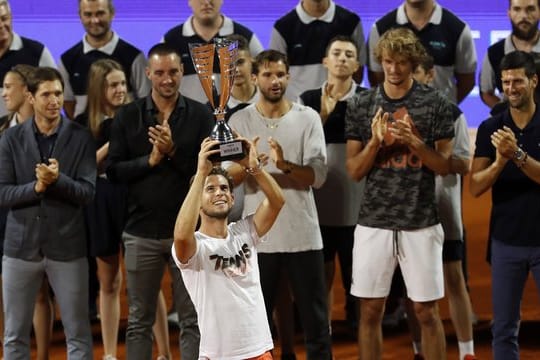 Sieg mit Nachgeschmack: Dominic Thiem (M) beim Adria-Cup.