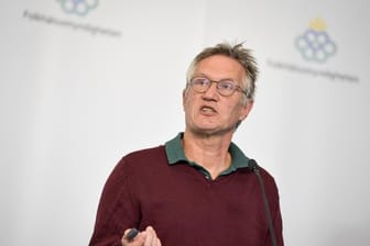 Der schwedische Staatsepidemiologe Anders Tegnell bei einer Pressekonferenz.