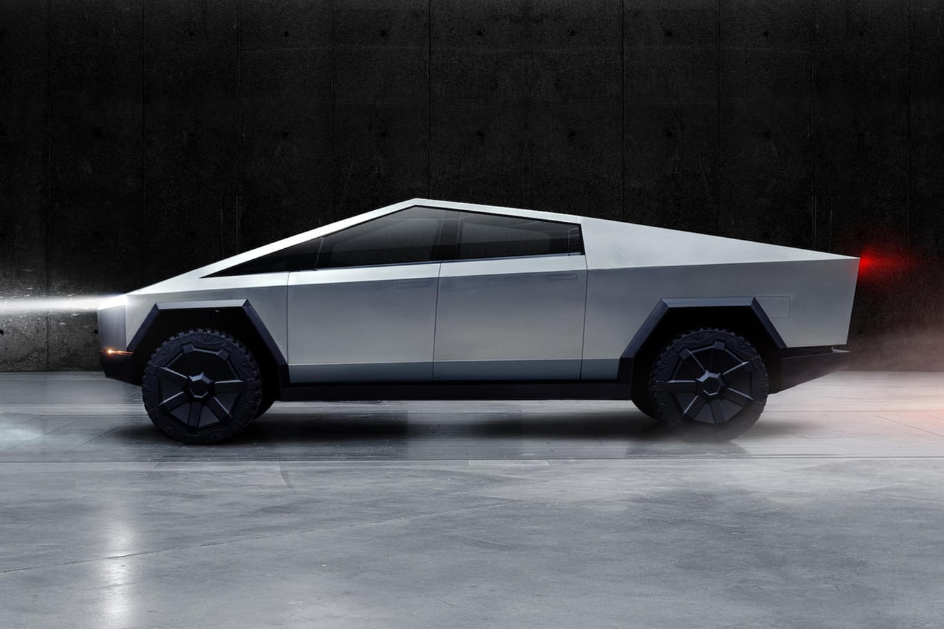 Cybertruck: Der elektrisch angetriebene Pick-up-Truck hat ein futuristisches Design.