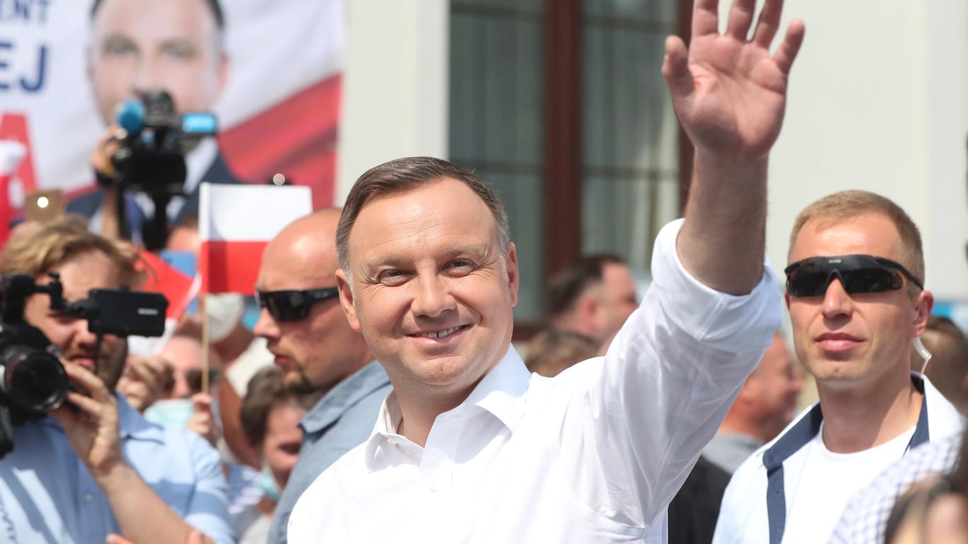 Polens Präsident im Endspurt des Wahlkampfes: Andrzej Duda führt in Umfragen, doch für einen Sieg im ersten Durchgang dürfte es nicht reichen.