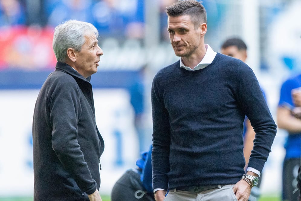 Gemeinsam beim BVB: Trainer Lucien Favre (l.) und Lizenzspielerchef Sebastian Kehl arbeiten seit zwei Jahren in Dortmund zusammen.
