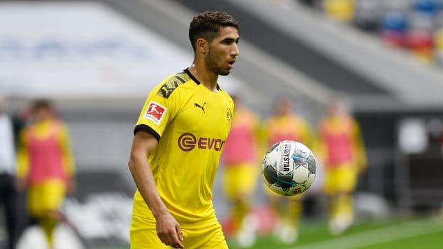Wird den BVB wohl Richtung Inter Mailand verlassen: Achraf Hakimi am Ball. Wird den BVB wohl Richtung Inter Mailand verlassen: Achraf Hakimi am Ball.