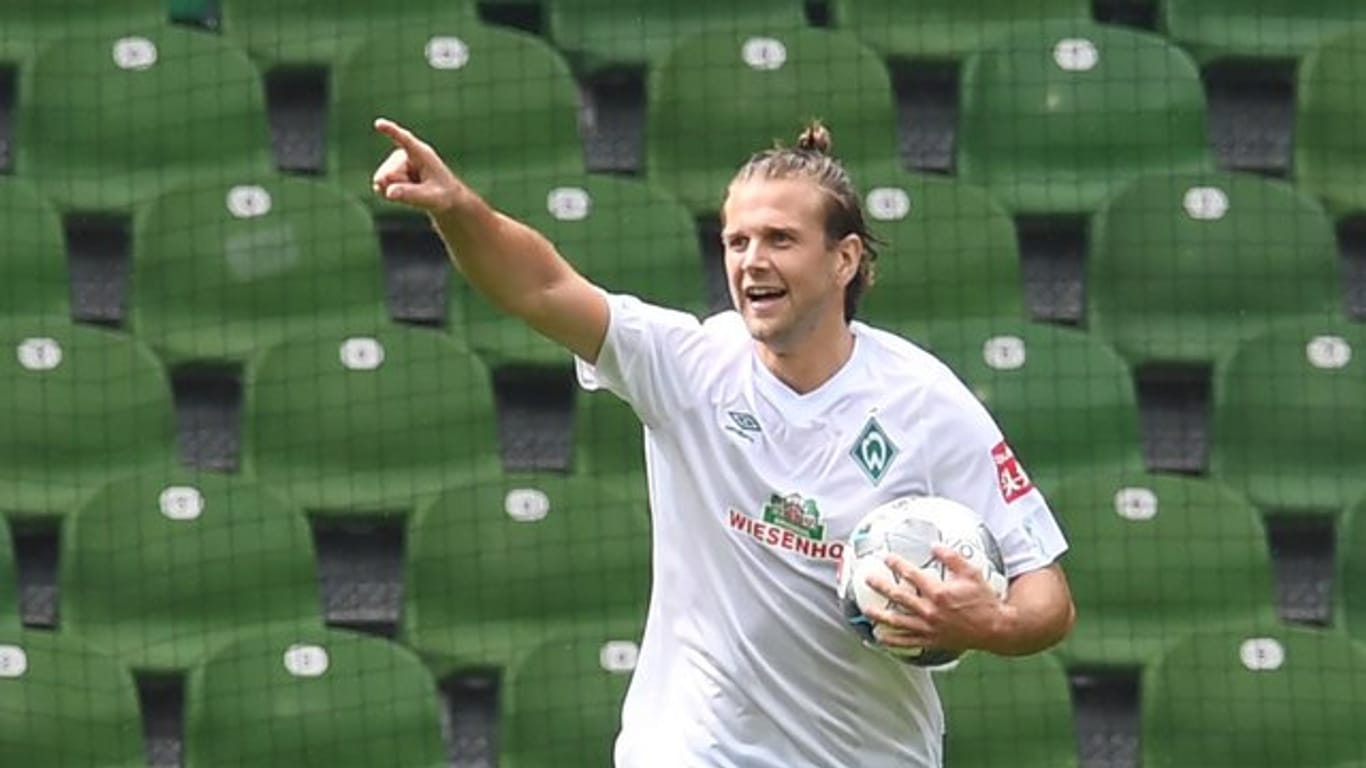 Ist Union Berlin für die Schützenhilfe im Abstiegskampf dankbar: Werders Niclas Füllkrug jubelt nach seinem Tor zum 3:0 gegen Köln.