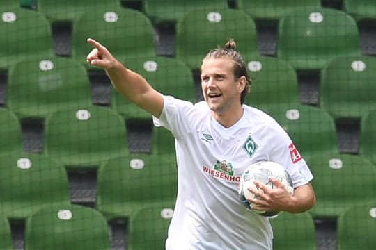 Ist Union Berlin für die Schützenhilfe im Abstiegskampf dankbar: Werders Niclas Füllkrug jubelt nach seinem Tor zum 3:0 gegen Köln.