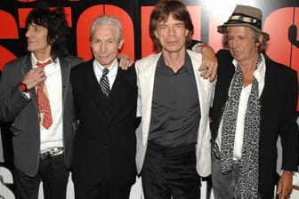 The Rolling Stones: Ronnie Wood, Charlie Watts, Mick Jagger und Keith Richards.