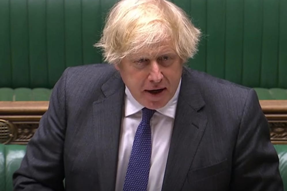 Boris Johnson im britischen Unterhaus: Der Premierminister wollte beweisen, dass er nach seiner Covid-19-Erkrankung wieder vollständig genesen ist.