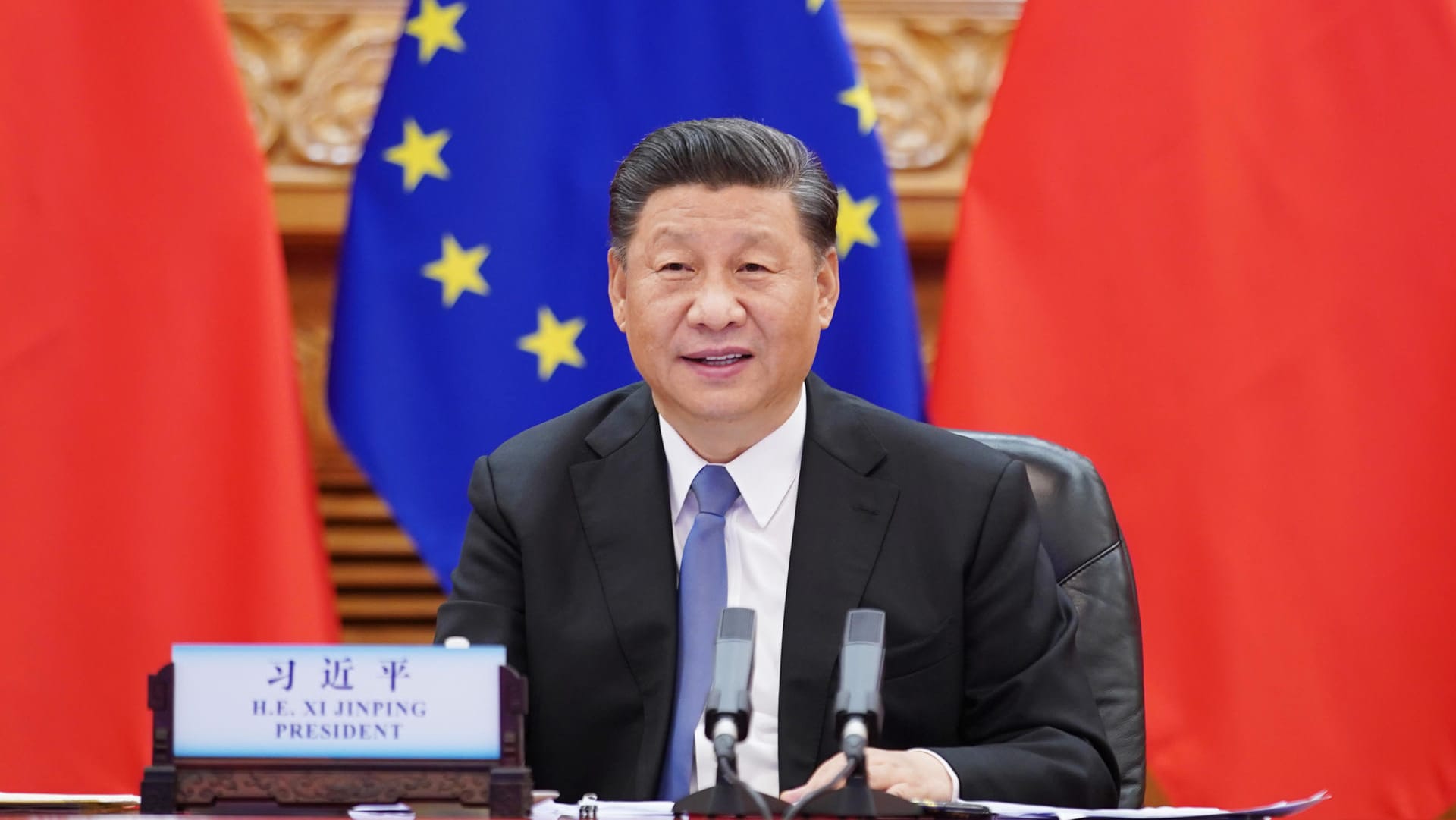 Xi Jinping, Staatschef Chinas: Die Volksrepublik will sich eine Einmischung der Amerikaner in die Debatte um den Status Hongkongs nicht gefallen lassen. Xi Jinping, Staatschef Chinas: Die Volksrepublik will sich eine Einmischung der Amerikaner in die Debatte um den Status Hongkongs nicht gefallen lassen.