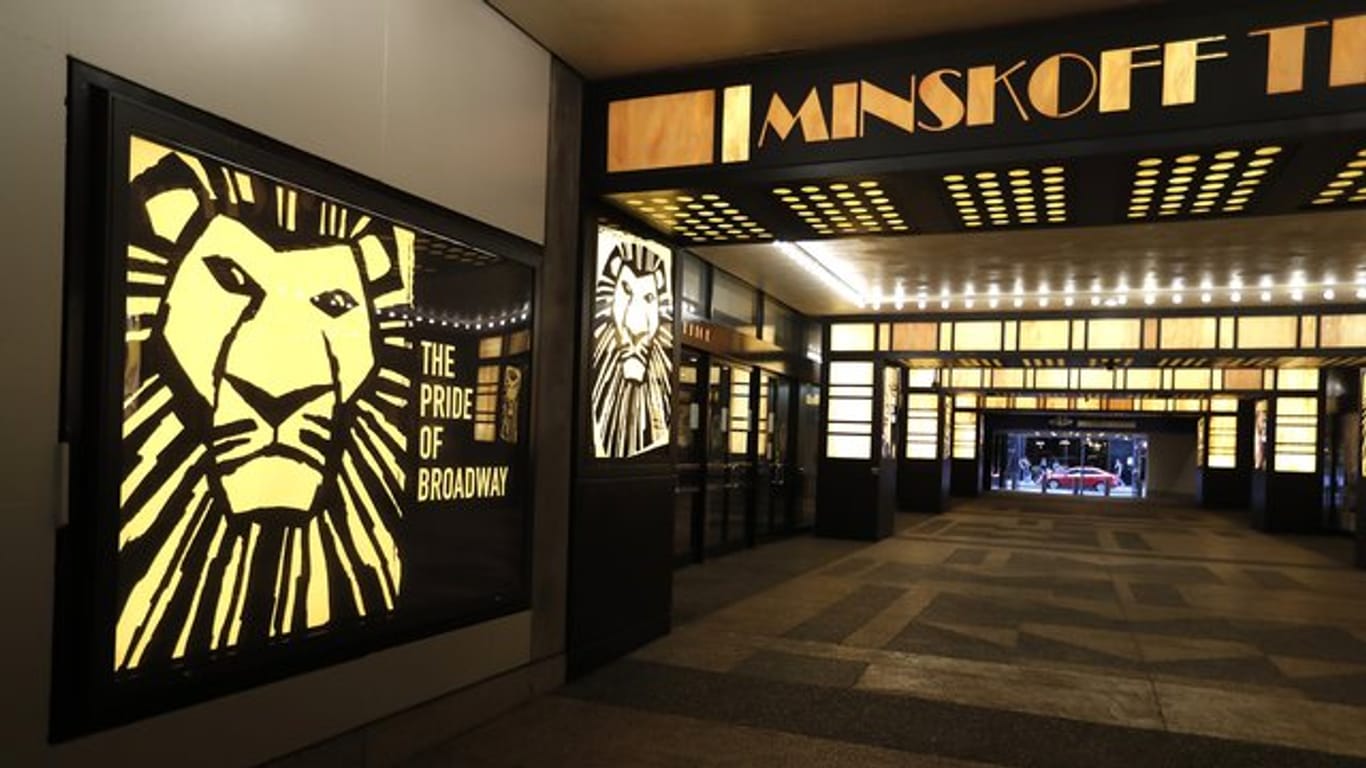 Geschlossen: das Minskoff Theatre, in dem das Musical "The Lion King" läuft.