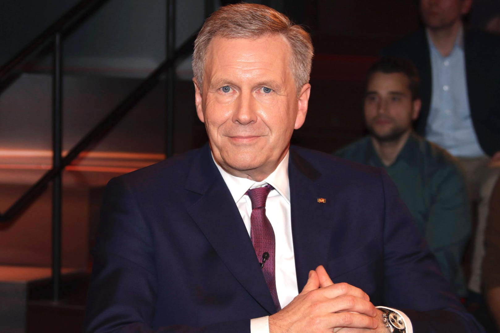 Christian Wulff bei einer TV-Aufzeichnung: Der Altbundespräsident beklagt den Rassismus in Deutschland.