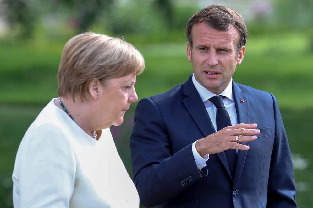 Angela Merkel und Frankreichs Präsident Emmanuel Macron in Meseberg: Vor dem Beginn der deutschen EU-Ratspräsidentschaft traf sich die Kanzlerin mit ihrem wichtigsten Verbündeten innerhalb Europas.
