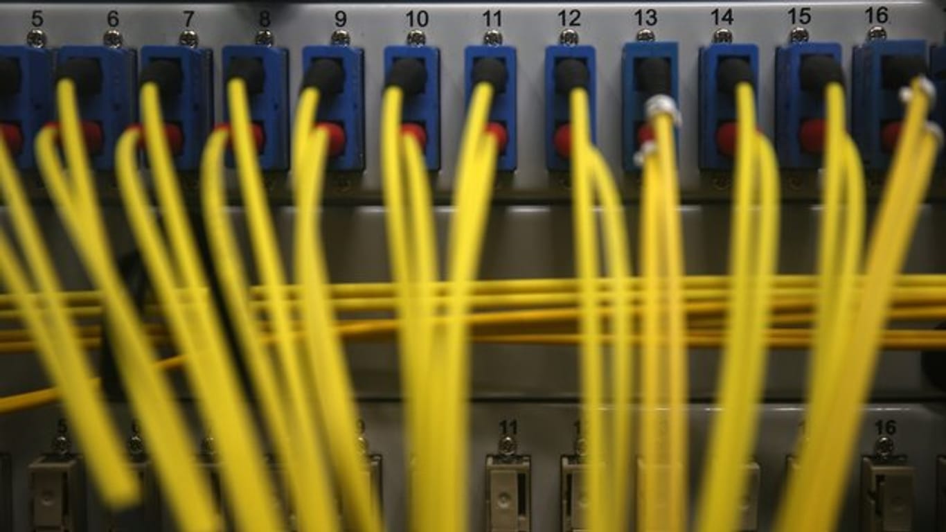 Netzwerkkabel verbinden Server.