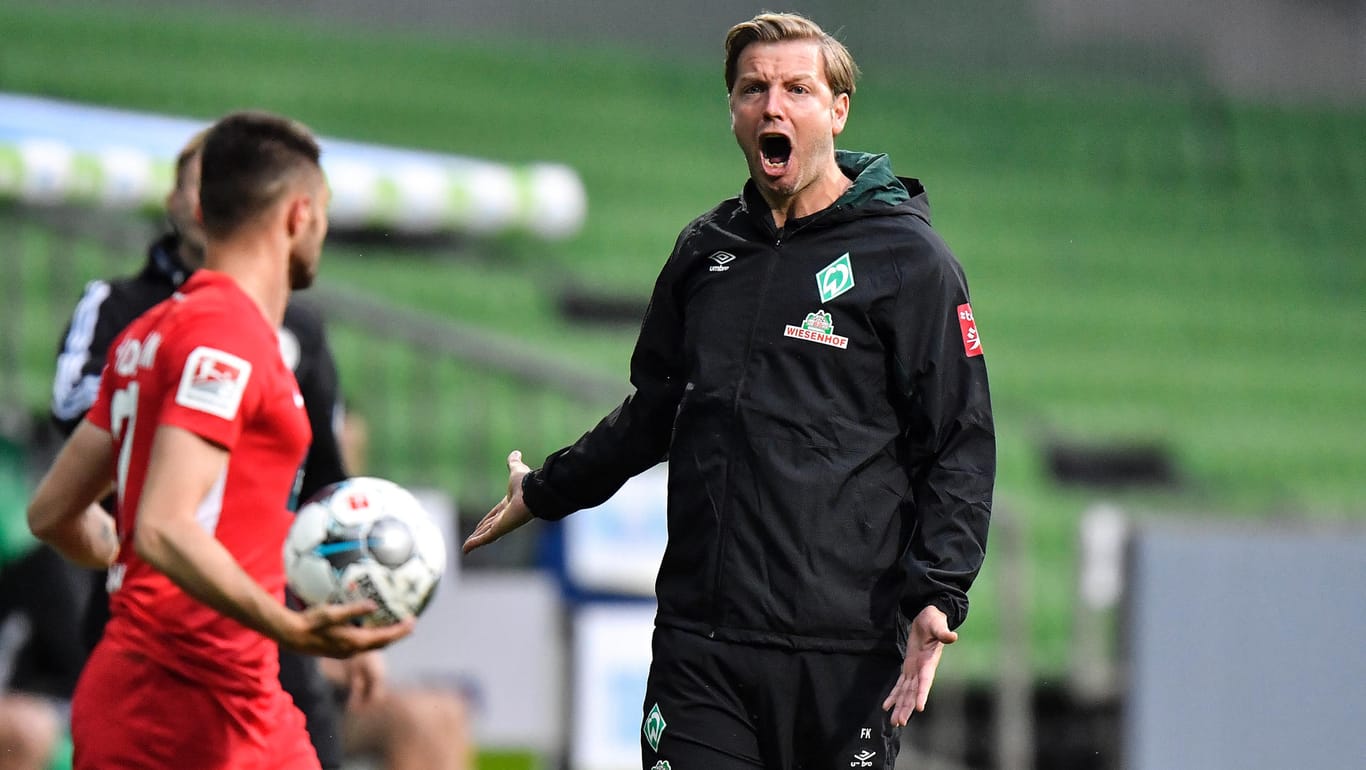 Florian Kohfeldt: Der Werder-Trainer konnte nicht zufrieden mit dem Spiel seiner Mannschaft sein.