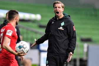 Florian Kohfeldt: Der Werder-Trainer konnte nicht zufrieden mit dem Spiel seiner Mannschaft sein.