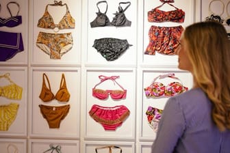 Bikini-Kollektion im Stile von Brigitte Bardot im Bikini-Museum in Bad Rappenau.