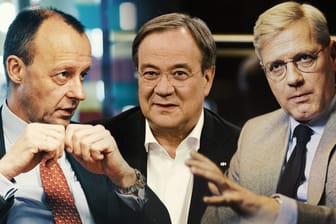 Sie wollen Chef werden: Friedrich Merz (von links), Armin Laschet, Norbert Röttgen.