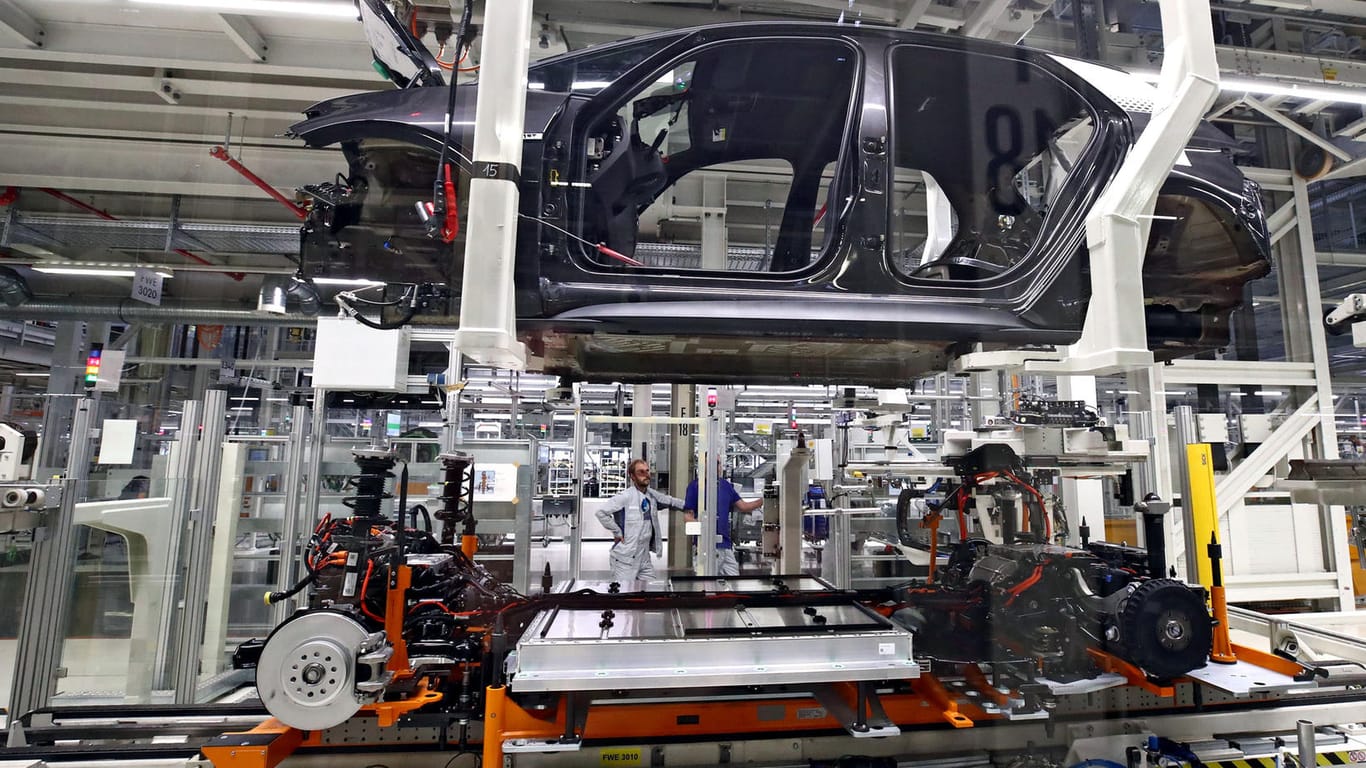 VW-Produktion (Symbolbild): Die Industrieaufträge ziehen wieder an.