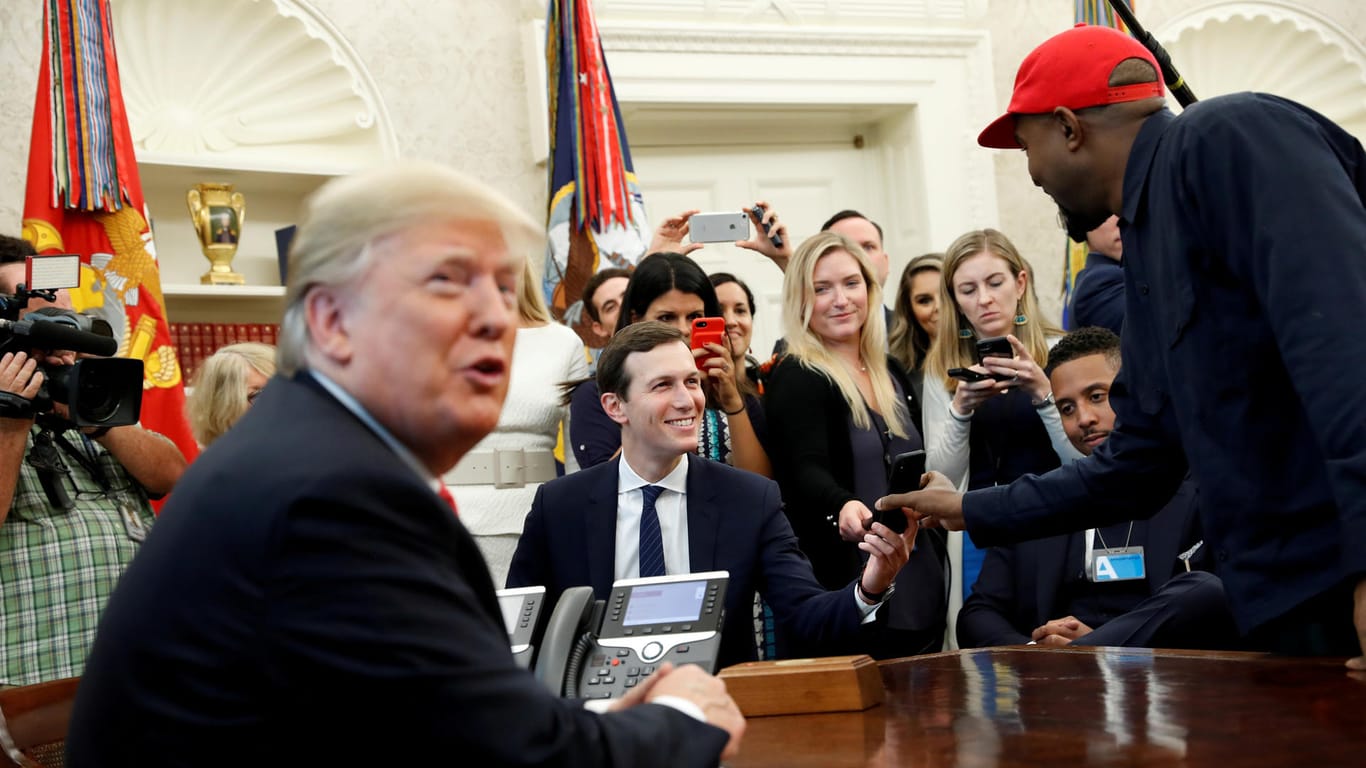 Kanye West besucht Donald Trump im Weißen Haus: Der US-Rapper hat Ambitionen auf eine Präsidentschaftskandidatur geäußert.