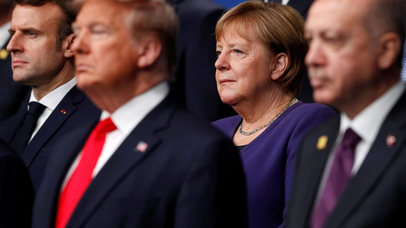Bessere Zeiten: Macron, Trump, Merkel, Erdogan beim Nato-Gipfel im Dezember 2019.