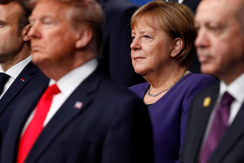 Bessere Zeiten: Macron, Trump, Merkel, Erdogan beim Nato-Gipfel im Dezember 2019.