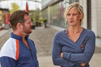 Anna Schudt und Aurel Manthei in dem ZDF-Krimi " Mordshunger - Verbrechen und andere Delikatessen".