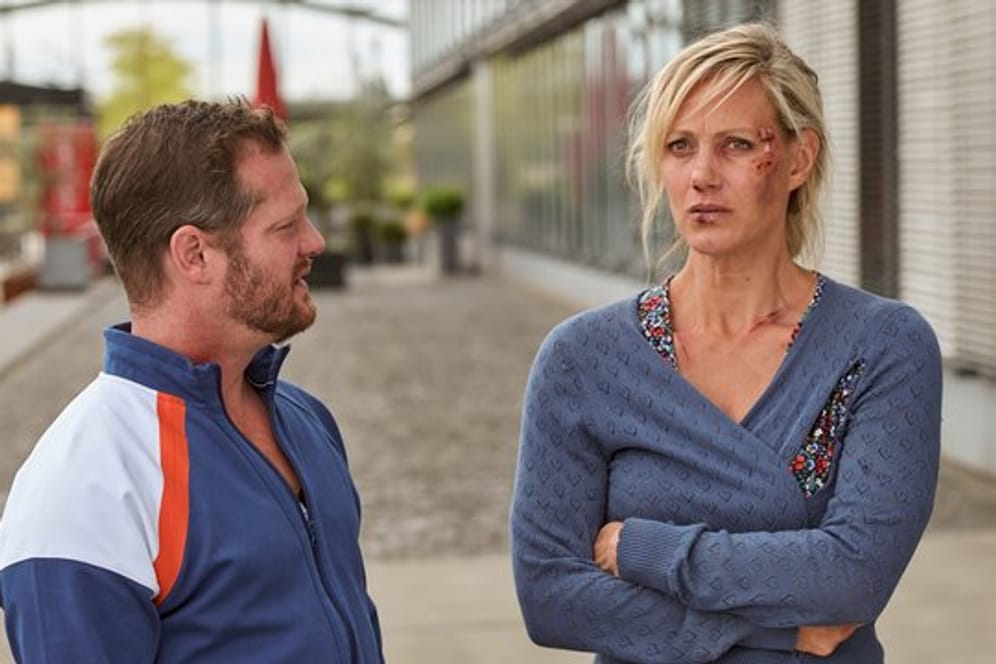 Anna Schudt und Aurel Manthei in dem ZDF-Krimi " Mordshunger - Verbrechen und andere Delikatessen".