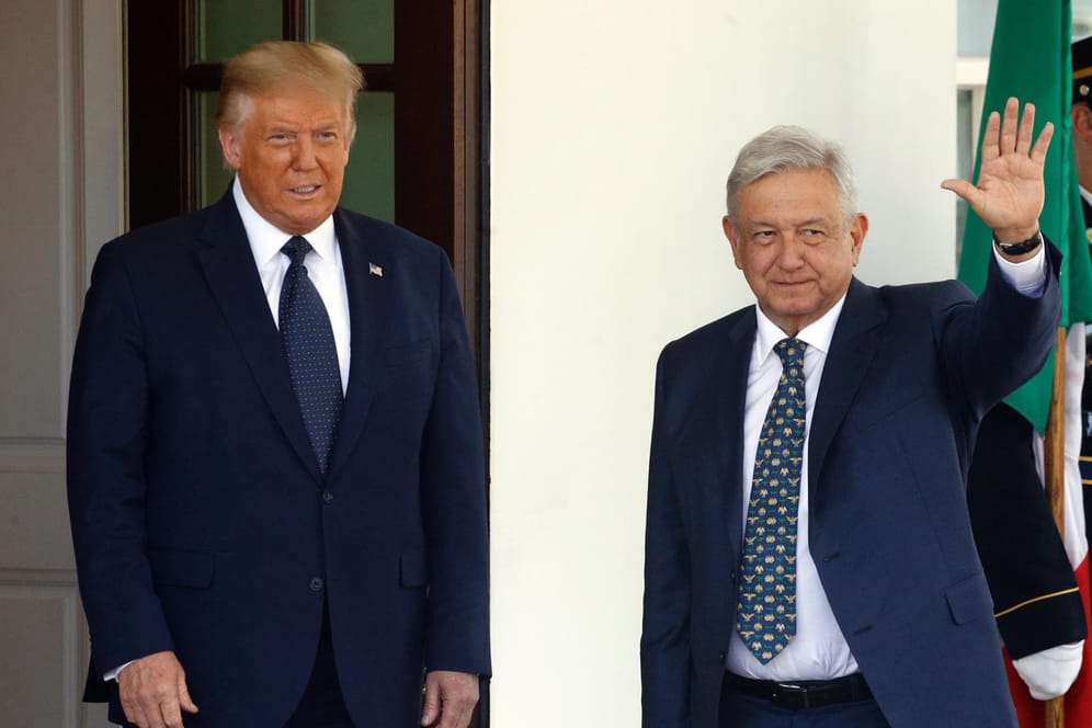 Mexikanischer Präsident Obrador besucht Weißes Haus: Die zwei Präsidenten feierten ihr gemeinsames Handelsabkommen.